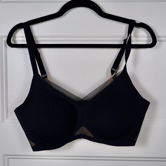 Honeylove Womens CrossOver Wireless Convertible Bra In Runway Black/Nude Size L - Picture 1 of 9